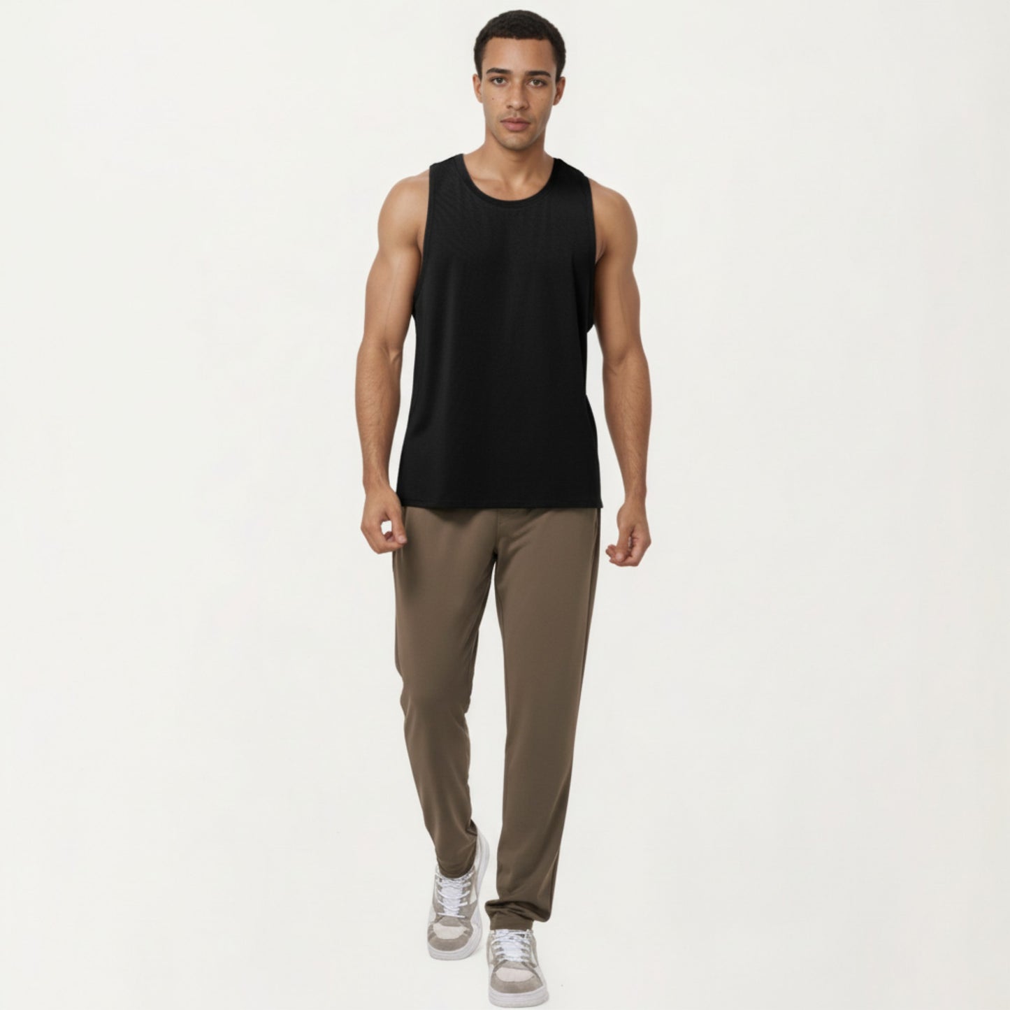 Men's Sleeveless Performance Tank Top with Lightweight Stretch and Athletic Fit