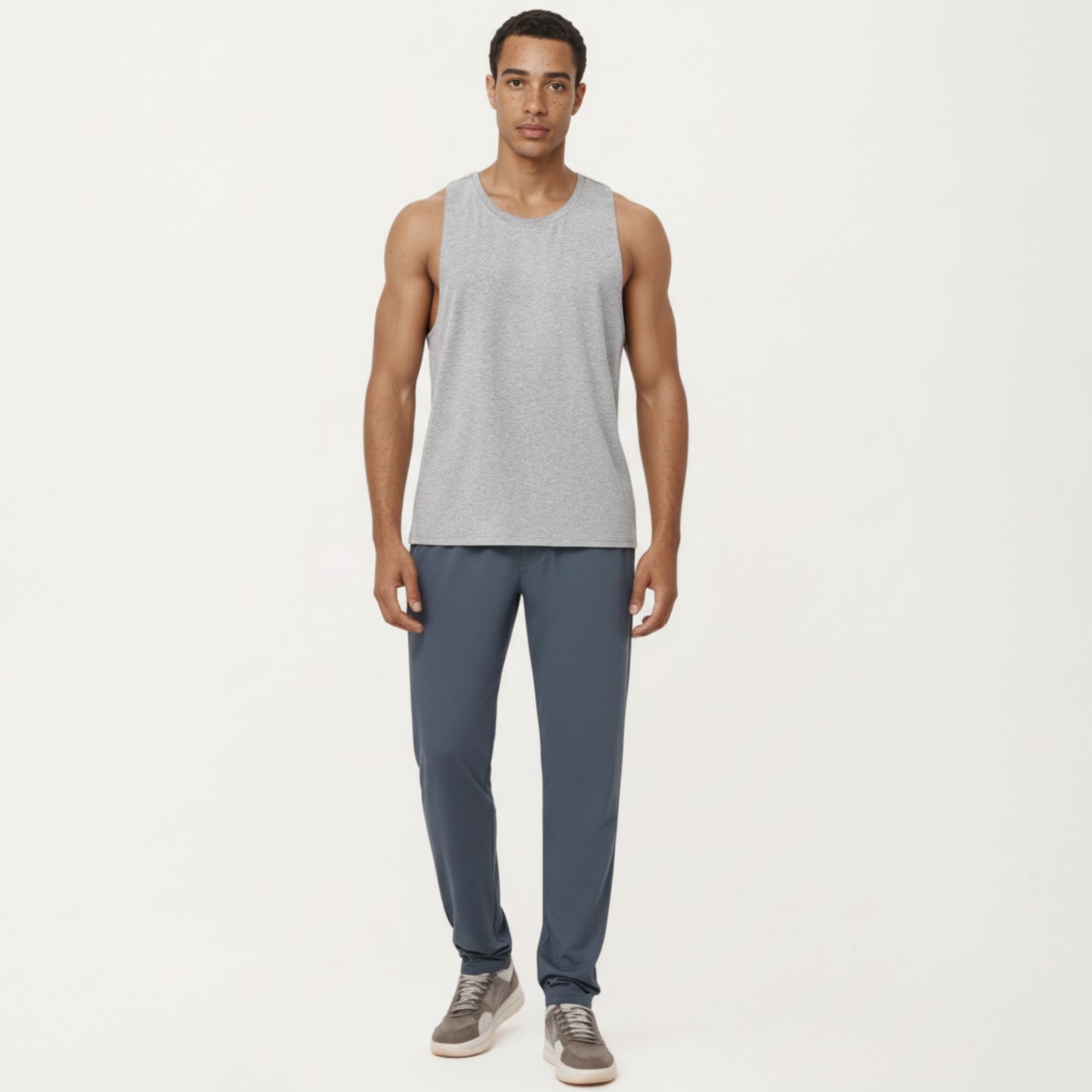 Men's Sleeveless Performance Tank Top with Lightweight Stretch and Athletic Fit