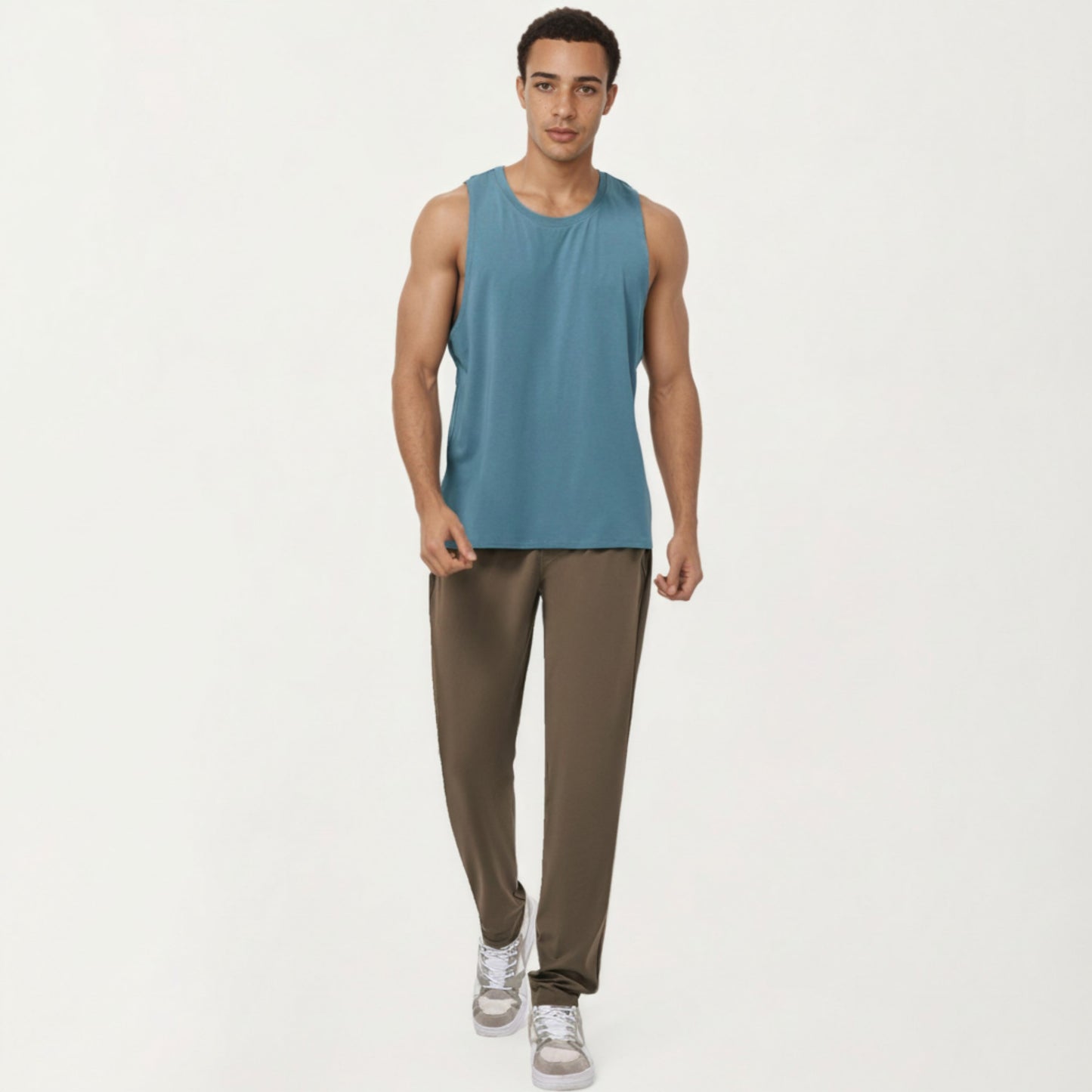 Men's Sleeveless Performance Tank Top with Lightweight Stretch and Athletic Fit