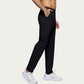 Men's Performance Stretch Pants with Button Waist Closure and Tapered Athletic Fit