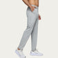 Men's Performance Stretch Pants with Button Waist Closure and Tapered Athletic Fit