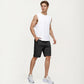 Men's Performance Stretch Shorts with Button Waist Closure and Tailored Athletic Fit