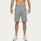 Men's Performance Stretch Shorts with Button Waist Closure and Tailored Athletic Fit