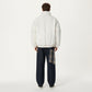 Men's Quilted Puffer Jacket with Plaid Lined Stand Collar and Elastic Hem