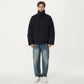 Men's Quilted Puffer Jacket with Stand Collar Snap Front and Ribbed Hem