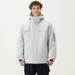 Men's Hooded Zip Front Jacket with Long Sleeves and Clean Panel Construction