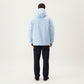 Men's Hooded Zip Front Jacket with Long Sleeves and Clean Panel Construction