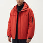 Men's Hooded Zip Front Jacket with Long Sleeves and Clean Panel Construction