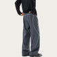 Men's Relaxed Fit Drawstring Pants with Contrast Stitching and Straight Leg Design