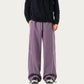 Men's Relaxed Fit Drawstring Pants with Contrast Stitching and Straight Leg Design