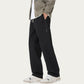 Men's Relaxed Fit Drawstring Pants with Elastic Waist and Straight Leg Silhouette