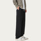 Men's Relaxed Fit Drawstring Pants with Elastic Waist and Straight Leg Silhouette
