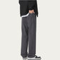 Men's Relaxed Fit Drawstring Pants with Elastic Waist and Straight Leg Silhouette