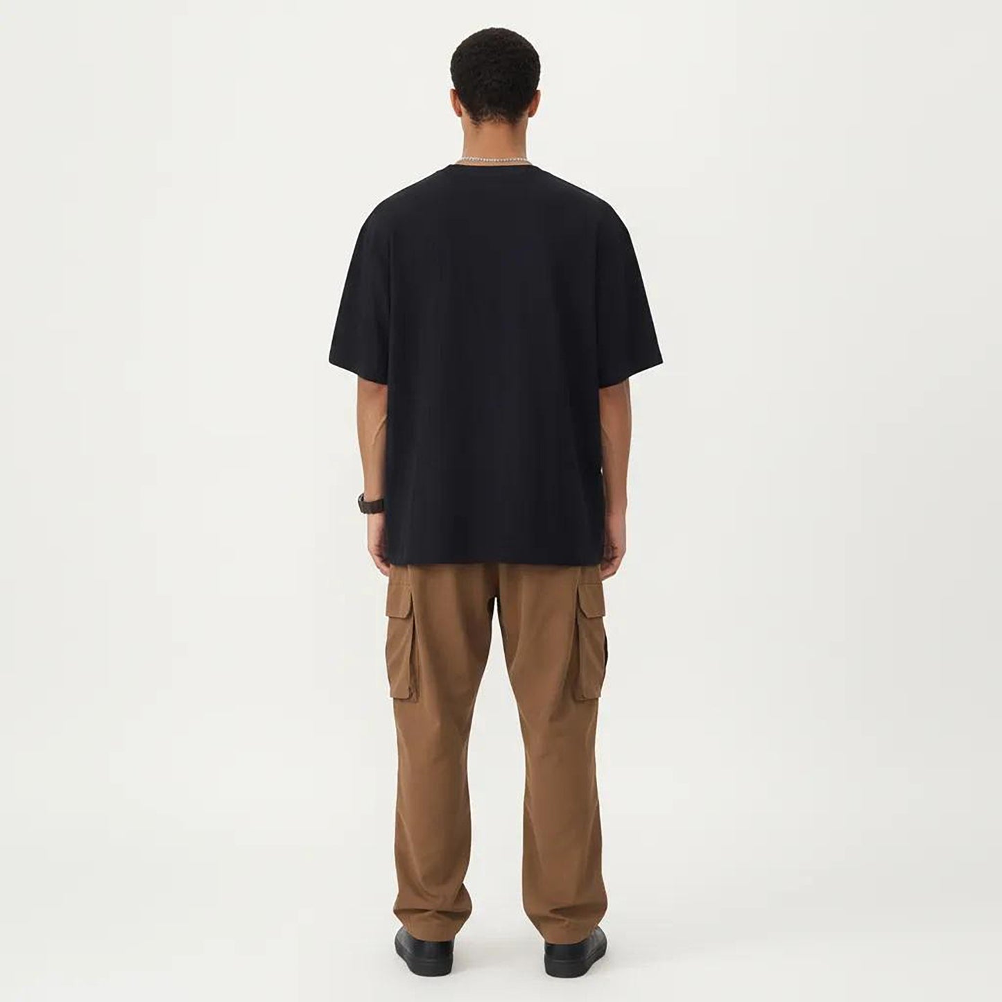 Men's Short Sleeve Crew Neck T Shirt with Relaxed Fit and Clean Minimal Silhouette