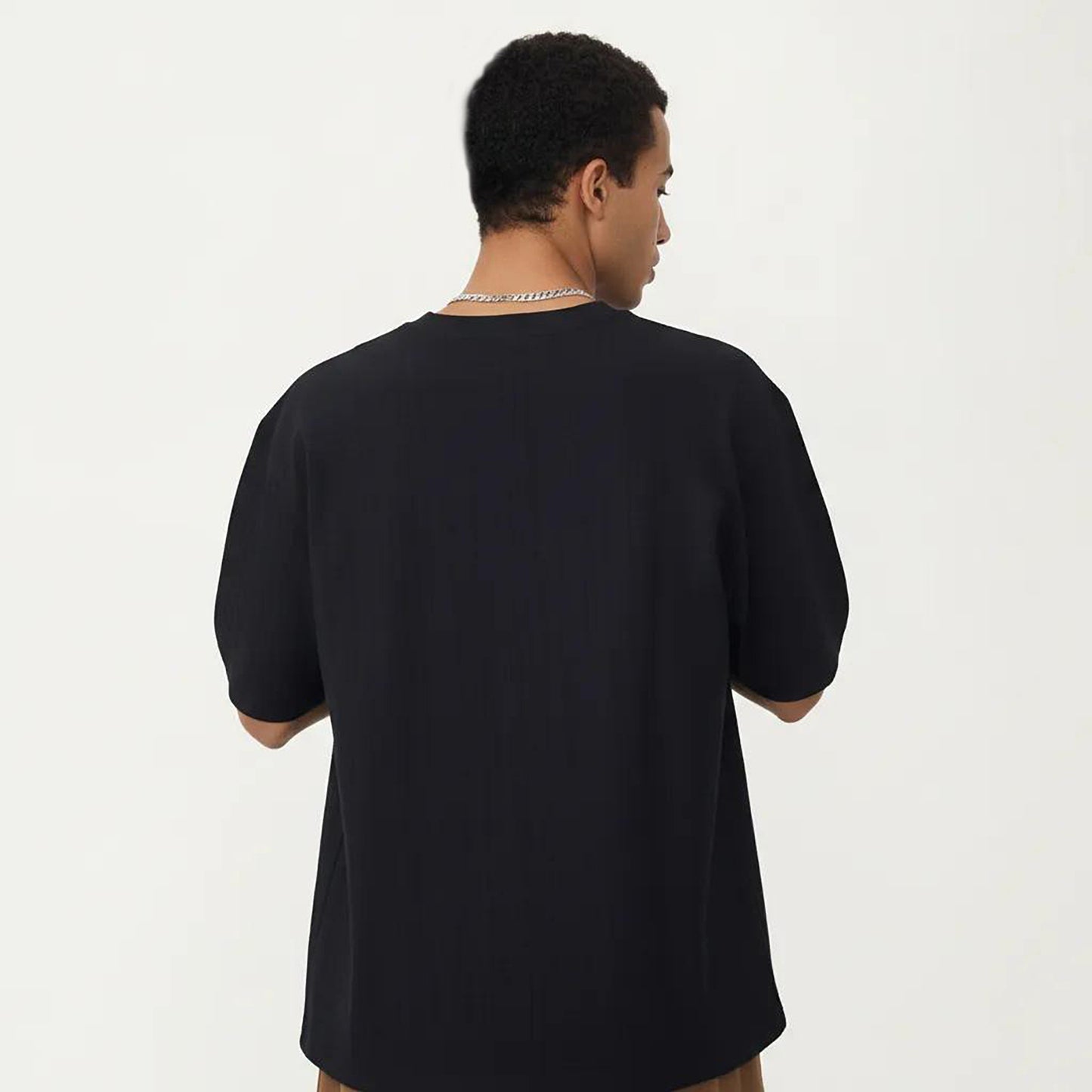 Men's Short Sleeve Crew Neck T Shirt with Relaxed Fit and Clean Minimal Silhouette