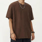 Men's Short Sleeve Crew Neck T Shirt with Relaxed Fit and Clean Minimal Silhouette