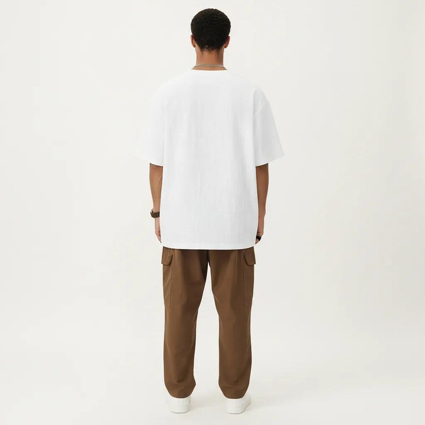 Men's Short Sleeve Crew Neck T Shirt with Relaxed Fit and Clean Minimal Silhouette