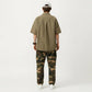 Men's Short Sleeve Button Front Overshirt with Chest Pocket and Relaxed Structured Fit