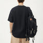 Men's Short Sleeve Crewneck T-Shirt with Exposed Seam Detailing and Relaxed Fit