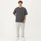 Men's Short Sleeve Crewneck T-Shirt with Exposed Seam Detailing and Relaxed Fit