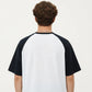 Men's Raglan Short Sleeve Crewneck T-Shirt with Contrast Sleeves