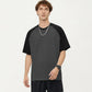 Men's Raglan Short Sleeve Crewneck T-Shirt with Contrast Sleeves