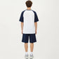 Men's Raglan Short Sleeve Crewneck T-Shirt with Contrast Sleeves