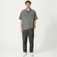 Men's Short Sleeve Half Zip Utility Shirt with Chest Pockets