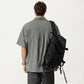 Men's Short Sleeve Half Zip Utility Shirt with Chest Pockets