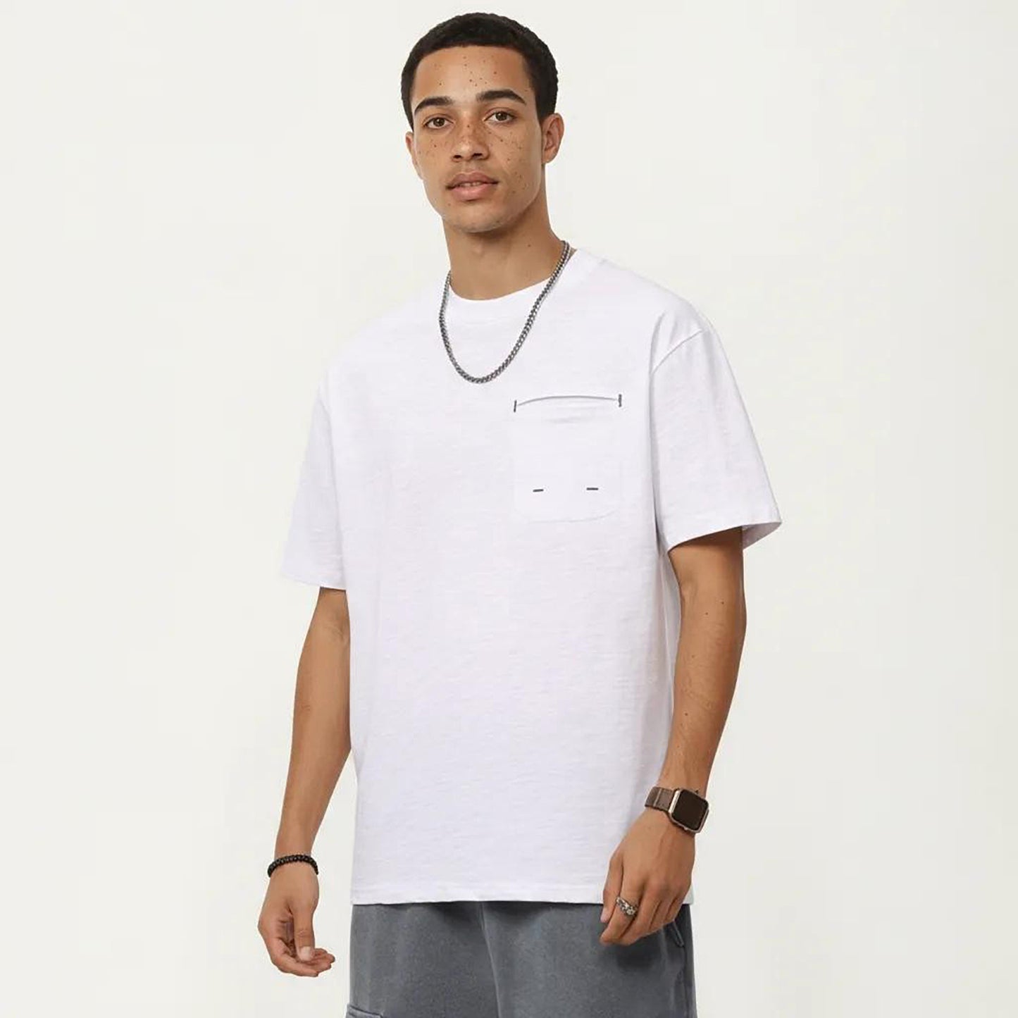 Men's Short Sleeve Pocket T-Shirt with Relaxed Fit