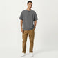 Men's Short Sleeve Henley T-Shirt with Button Placket