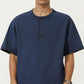 Men's Short Sleeve Henley T-Shirt with Button Placket