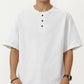 Men's Short Sleeve Henley T-Shirt with Button Placket
