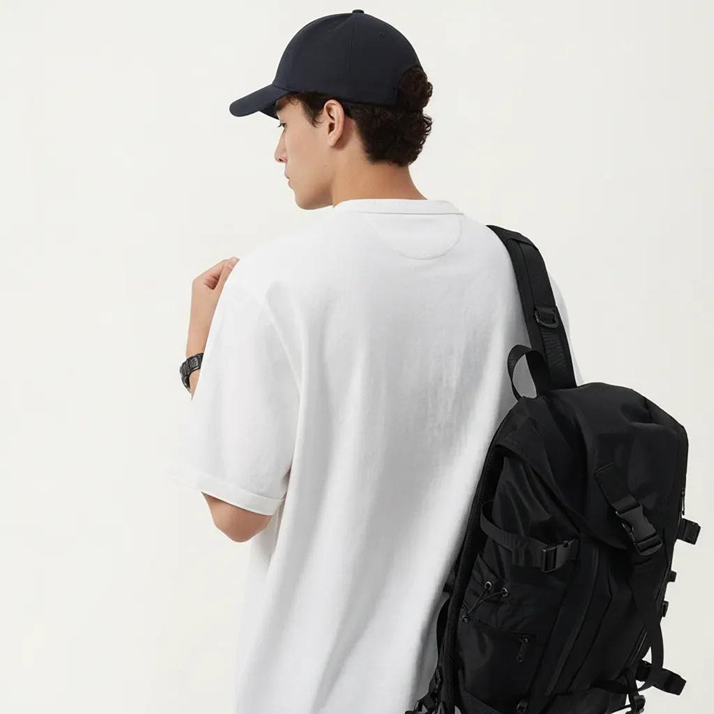 Men's Short Sleeve Henley T-Shirt with Button Placket