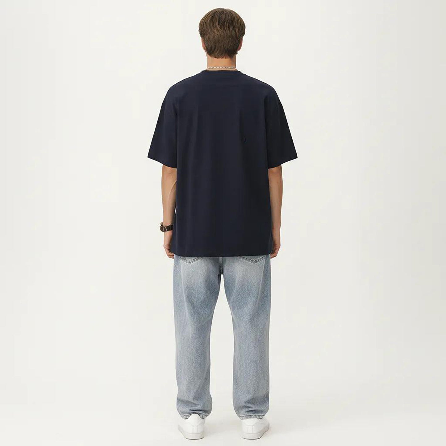 Men's Short Sleeve Graphic T-Shirt with Minimal Embroidered Details