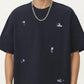Men's Short Sleeve Graphic T-Shirt with Minimal Embroidered Details
