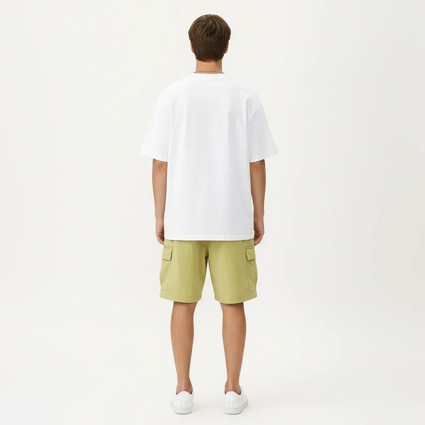 Men's Short Sleeve Graphic T-Shirt with Minimal Embroidered Details