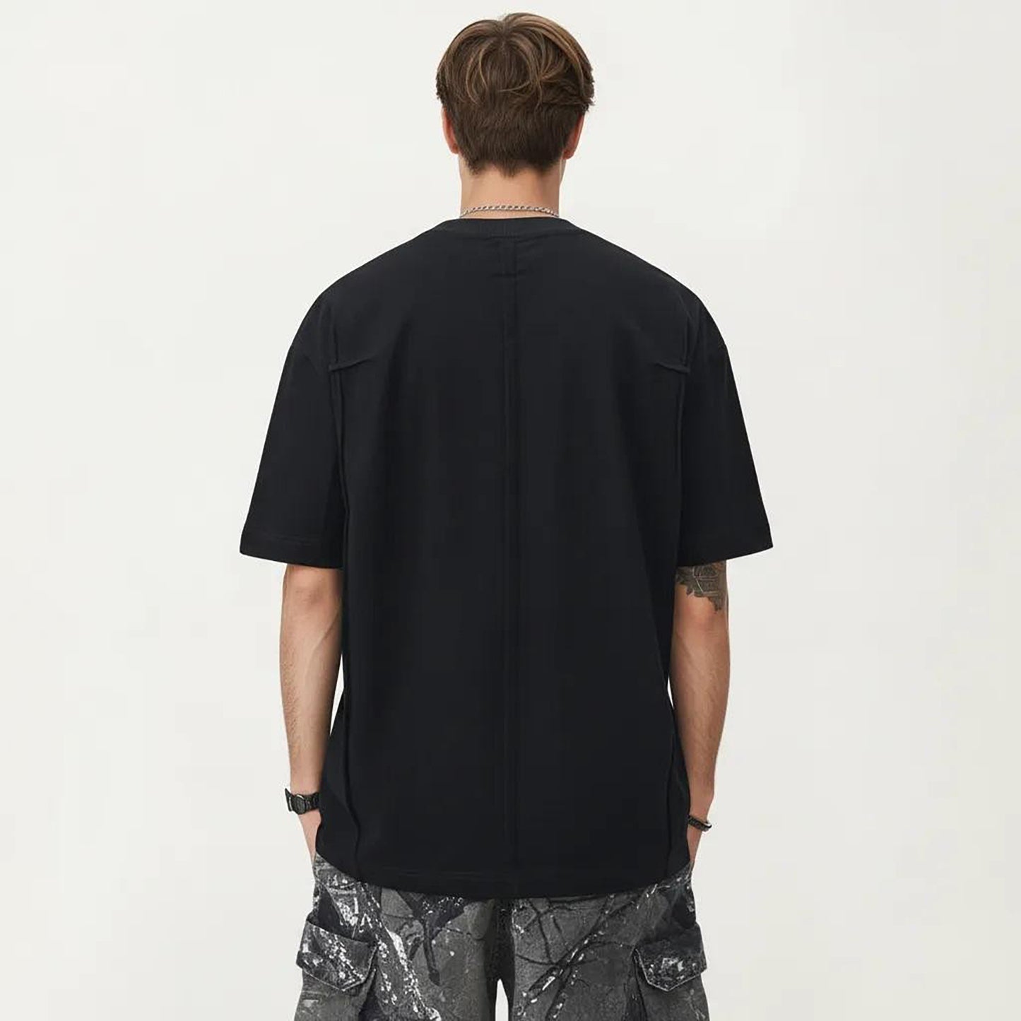 Men's Short Sleeve Crew Neck Essential T-Shirt with Relaxed Fit