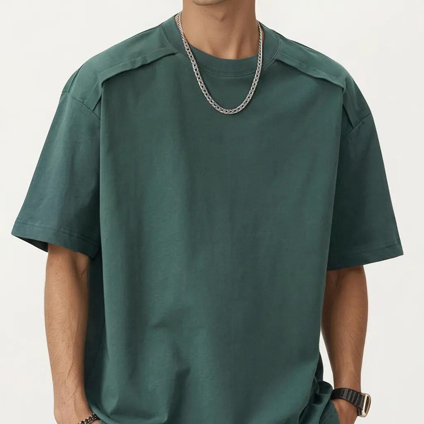 Men's Short Sleeve Crew Neck Essential T-Shirt with Relaxed Fit