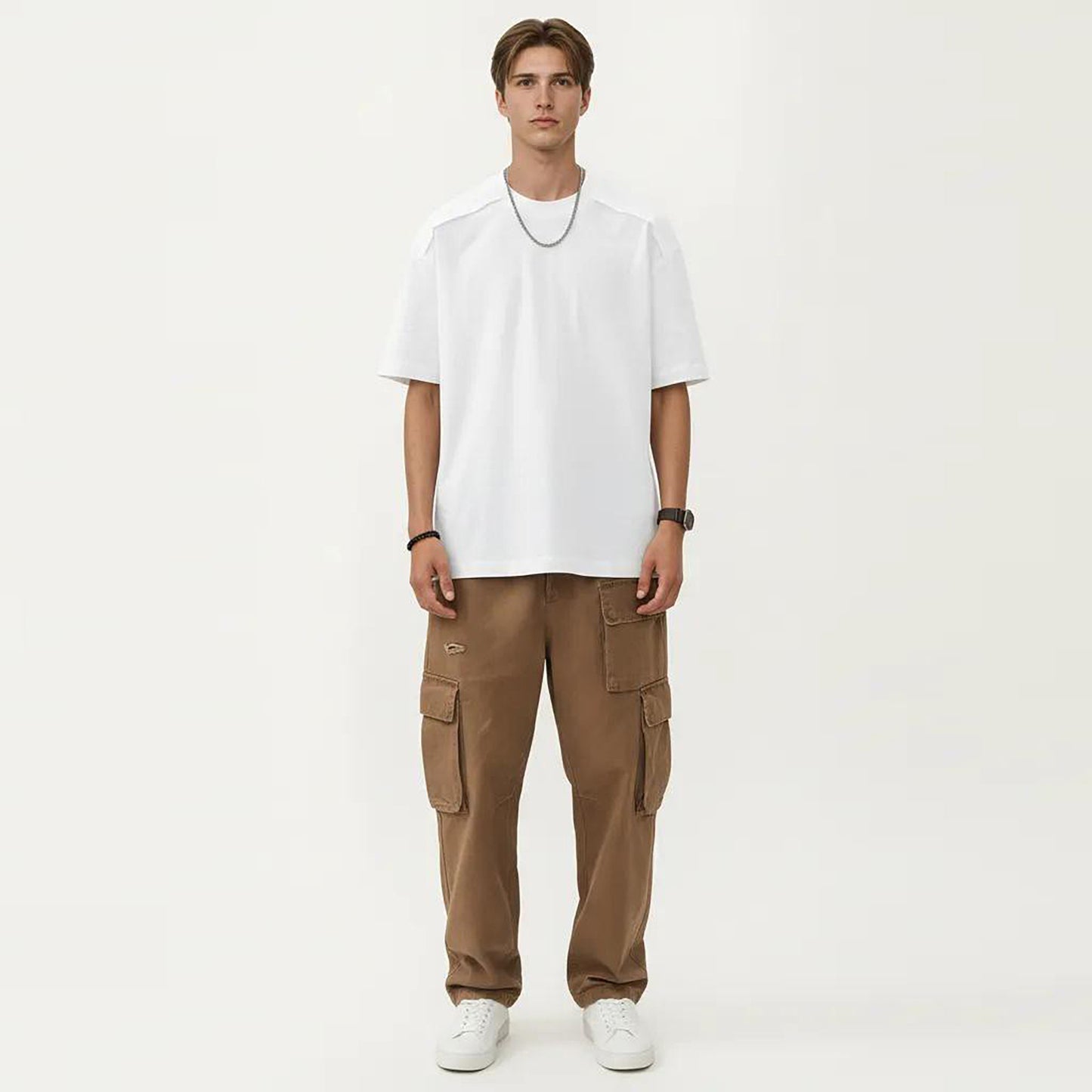 Men's Short Sleeve Crew Neck Essential T-Shirt with Relaxed Fit