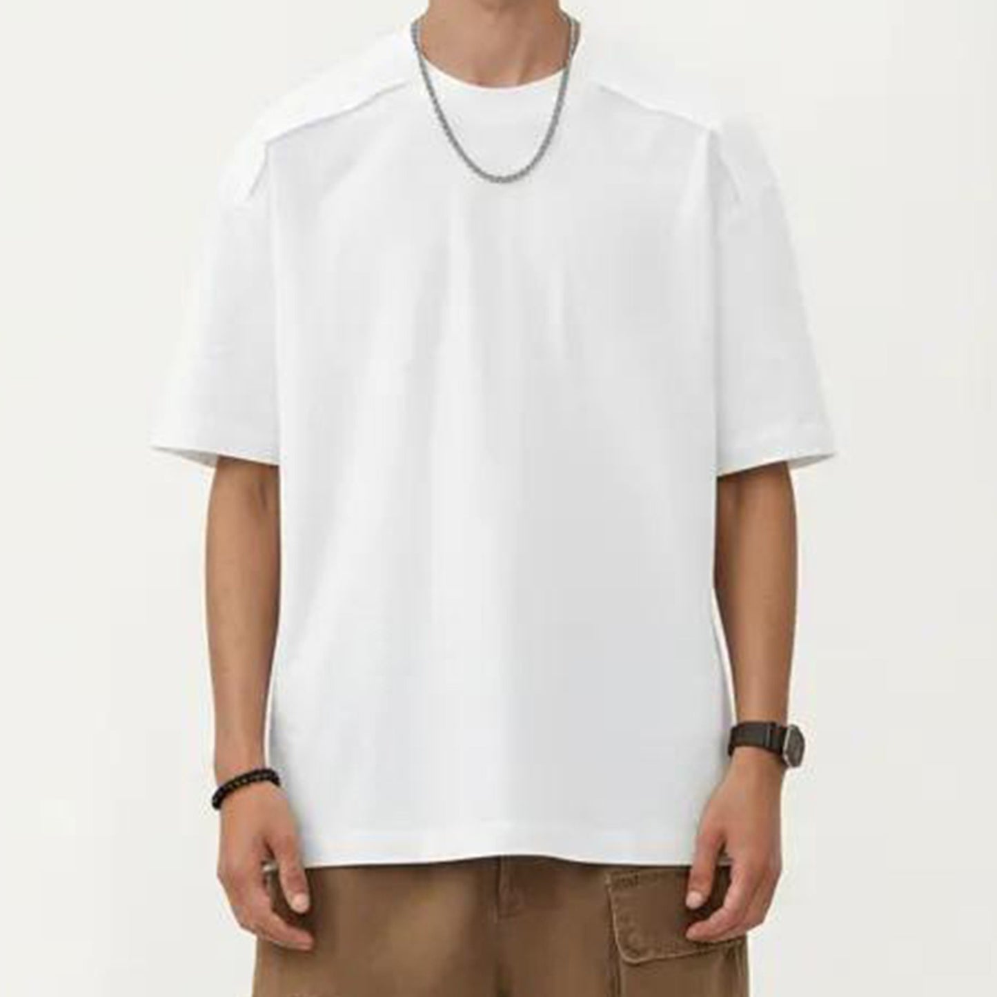 Men's Short Sleeve Crew Neck Essential T-Shirt with Relaxed Fit