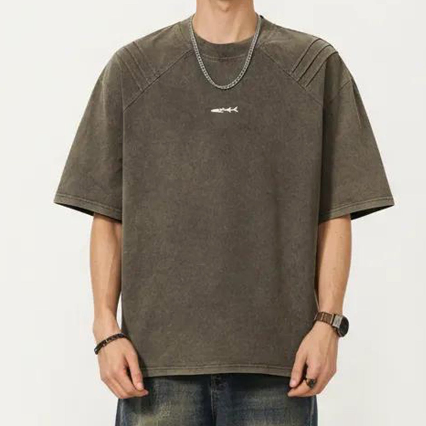 Men's Short Sleeve Crew Neck Graphic T-Shirt with Relaxed Fit