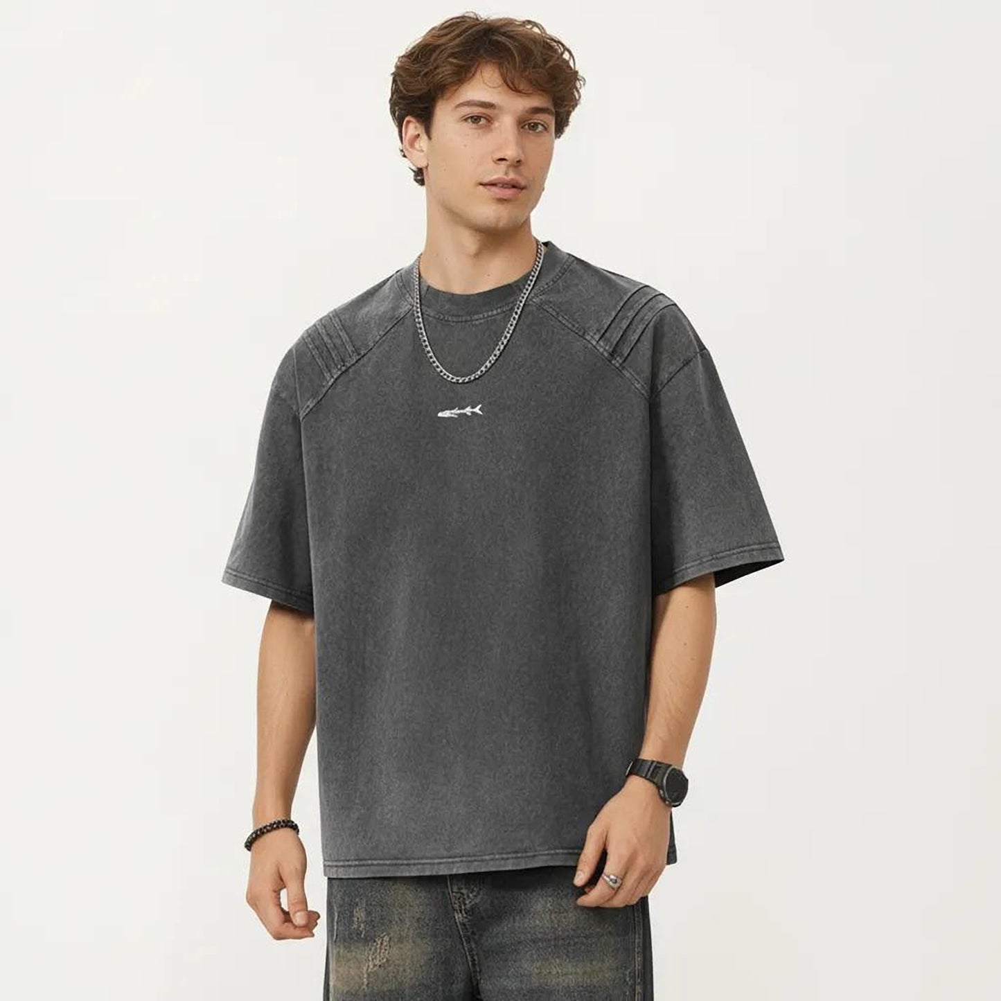 Men's Short Sleeve Crew Neck Graphic T-Shirt with Relaxed Fit