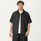 Men's Short Sleeve Button Front Shirt with Chest Pocket and Relaxed Fit