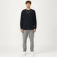 Men's Long Sleeve Crew Neck Pullover Top with Relaxed Fit and Soft Knit Feel