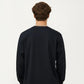 Men's Long Sleeve Crew Neck Pullover Top with Relaxed Fit and Soft Knit Feel