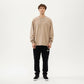 Men's Long Sleeve Crew Neck Pullover Top with Relaxed Fit and Soft Knit Feel
