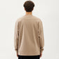 Men's Long Sleeve Crew Neck Pullover Top with Relaxed Fit and Soft Knit Feel