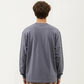 Men's Long Sleeve Crew Neck Pullover Top with Relaxed Fit and Soft Knit Feel