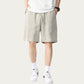 Men's Drawstring Waist Relaxed Fit Casual Shorts with Lightweight Woven Feel